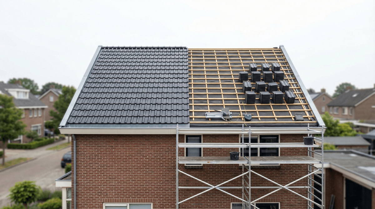 Dakrenovatie in uitvoering door PRODAKDEKKERS dakdekkers